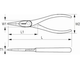 Alicates de boca semirredonda y punta recta | 612-160-1/612-200-1
