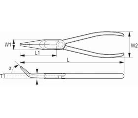 Alicates de boca semirredonda curvada | 613-160-1/613-200-1