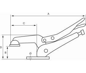 Mordaza de sujeción para mesa | 2960