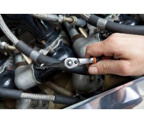 Carracas de cabeza delgada reversibles de 1/4