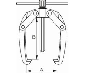 Extractor de tres garras con autocentrado | 703-40-1/703-80-1