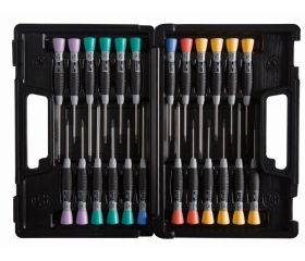 Juego de destornilladores hexagonales de bola y de precisión ranurados/Phillips/Pozidriv/TORX®/hexagonales: 24 piezas | 706-5