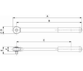 Llave dinamométrica electrónica con cabeza intercambiable con conexión rectangular. Se suministra con la carraca | IZO-D