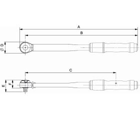 Llaves dinamométricas de disparo mecánico ajustable antichispa con visor de escala y cabeza fija de carraca de bronce de aluminio | NS041