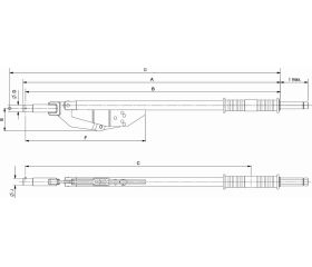 Llave dinamométrica mecánica de flexión de disparo con visor y cabeza intercambiable con conexión cilíndrica | 76S-600