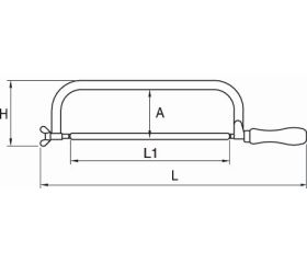 Arco de sierra de metal con mango de madera | 801-011-1
