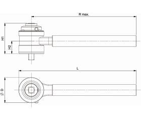 Multiplicador de par manual con brazo de reacción recto | 95155B/9526B