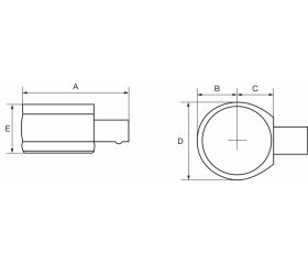 Cabeza intercambiable de carraca portapuntas con conector rectangular | 9B