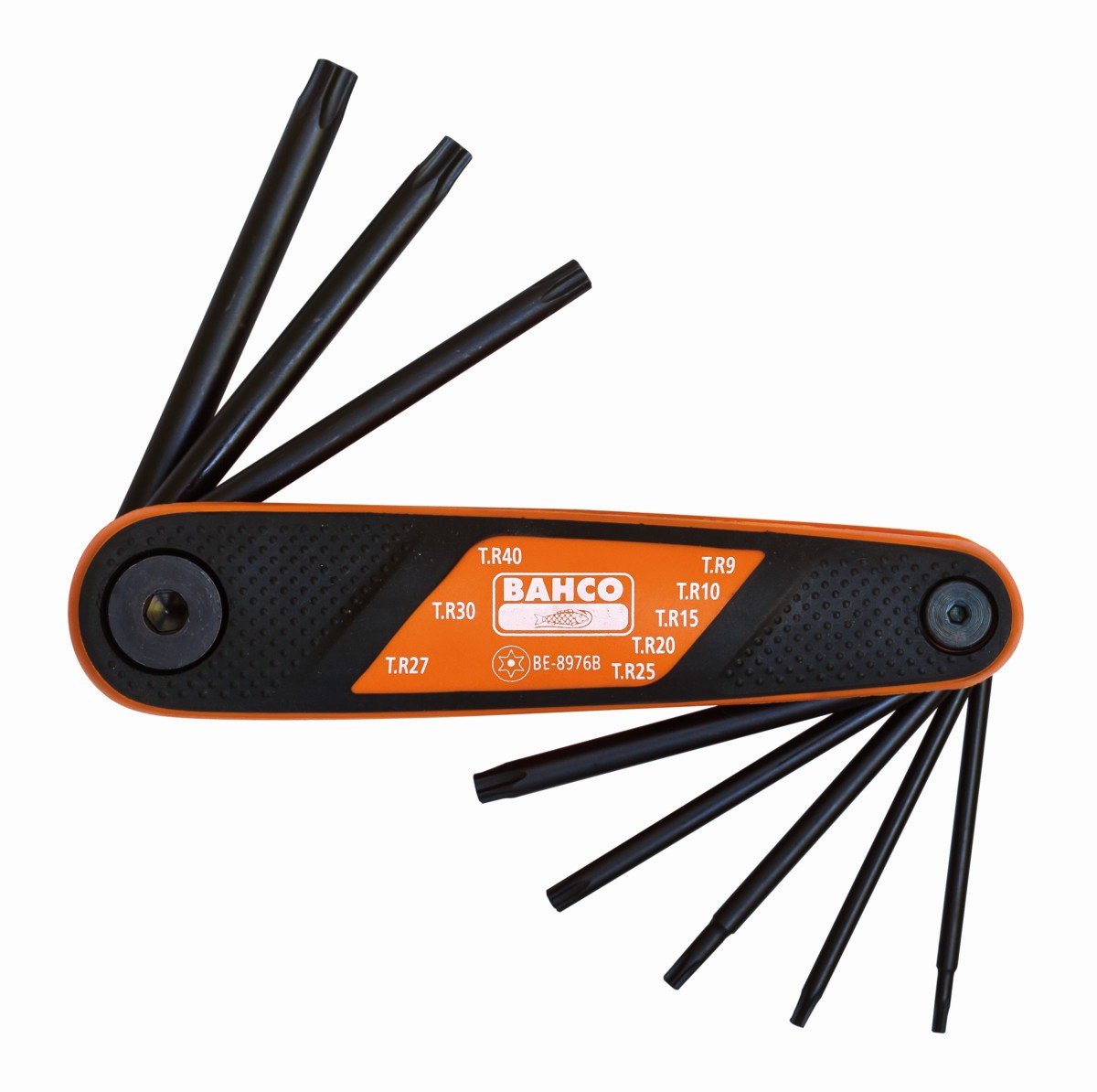 Juego de llaves hexagonales tipo allen en navaja TORX® con acabado fosfatado y botón (8 piezas) | BE-8976B