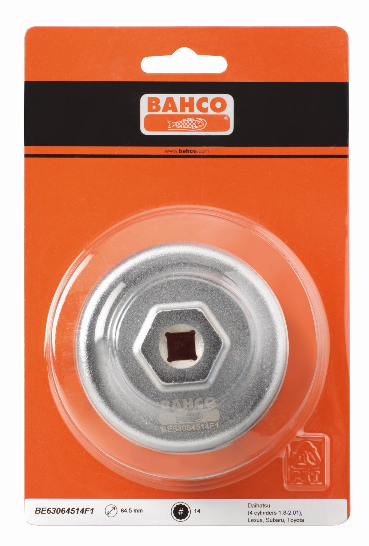 Llave para filtros de aceite de Toyota, Lexus, Subaru y Daihatsu con 4 cilindros (de 1,8 a 2,0 l) | BE63064514F1