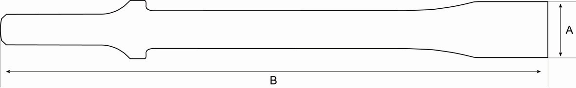 Cinceles planos giratorios y anchos con eje de 10,2 mm | BP909TWF