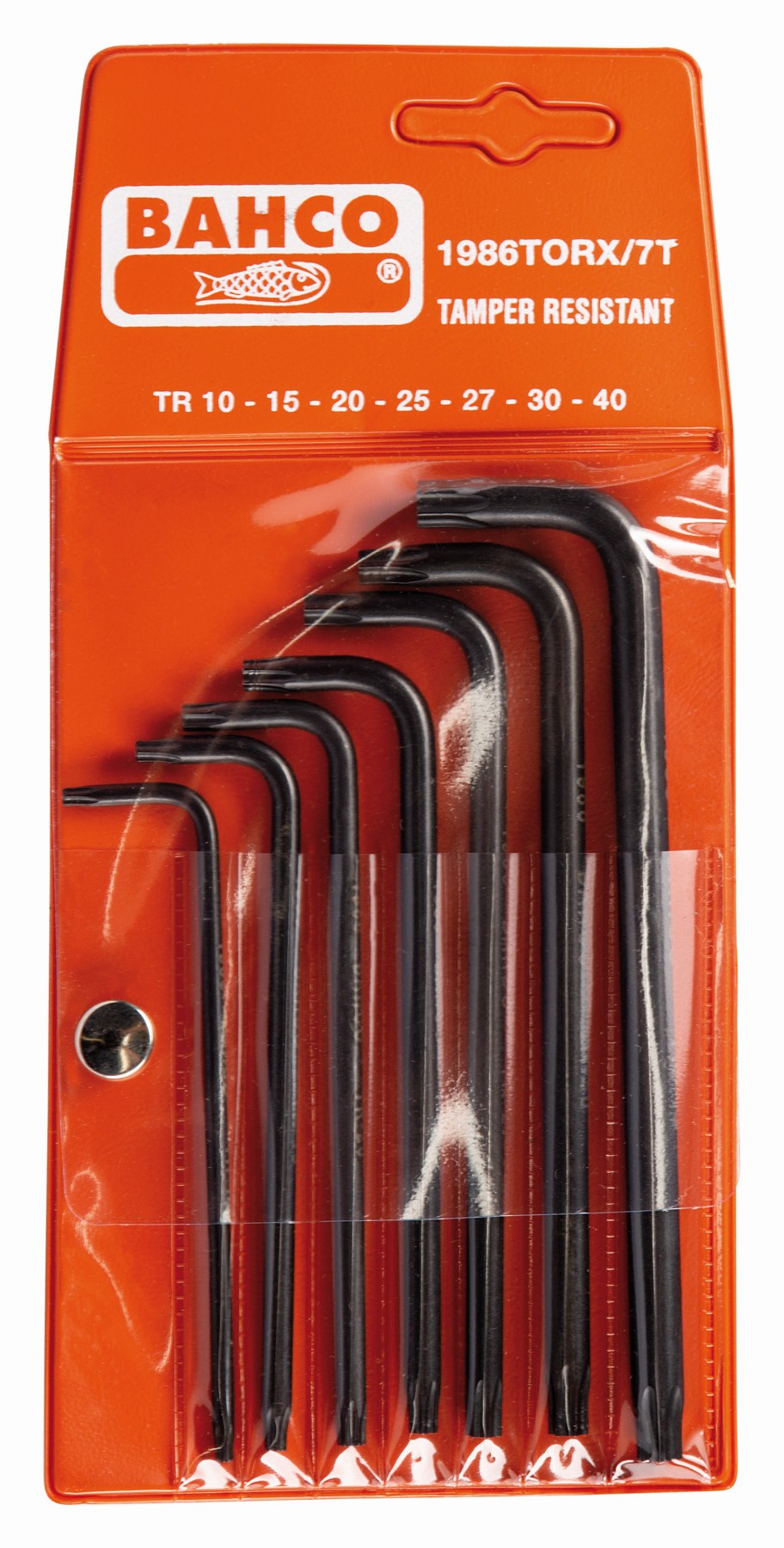 Juego de llaves hexagonales tipo allen largas y fosfatadas para TORX® inviolables (7 piezas) | 1986TORX/