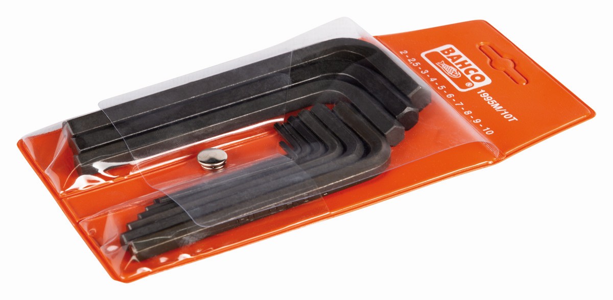 Juego de llaves hexagonales tipo allen y métricas con acabado fosfatado (10 Piezas) | 1995M/10T