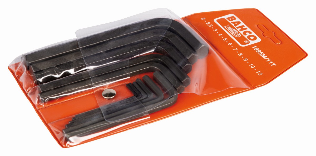 Juego de llaves hexagonales tipo allen y métricas con acabado fosfatado (11 Piezas) | 1995M/11T