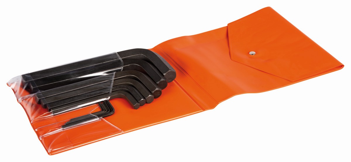 Juego de llaves hexagonales tipo allen y métricas con acabado fosfatado (15 Piezas) | 1995M/15T