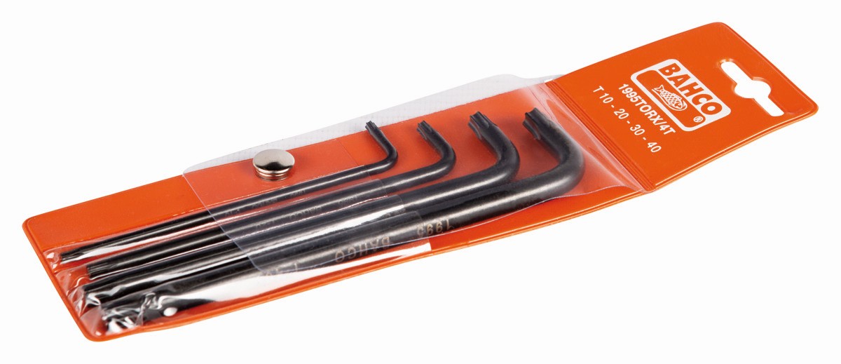 Juego de llaves hexagonales tipo allen TORX® largas y fosfatadas (4 piezas) | 1995TORX/