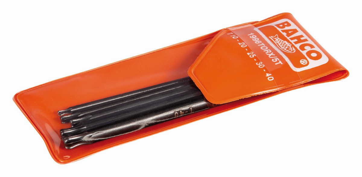Juego de llaves hexagonales tipo allen TORX® con bola, largas y fosfatadas (5 piezas) | 1996TORX/