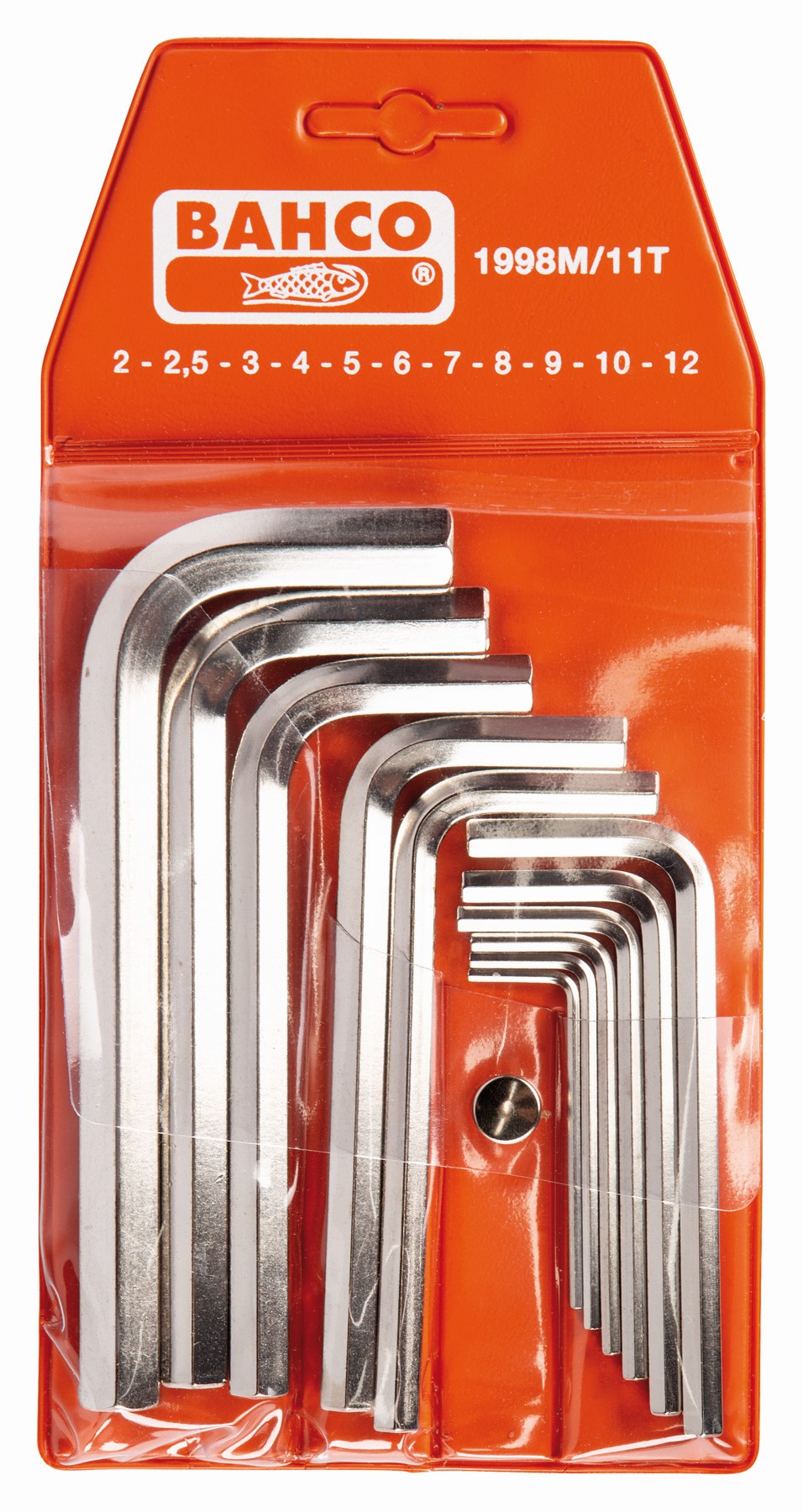 Juego de llaves hexagonales tipo allen y métricas con acabado niquelado (11 Piezas) | 1998M/11T