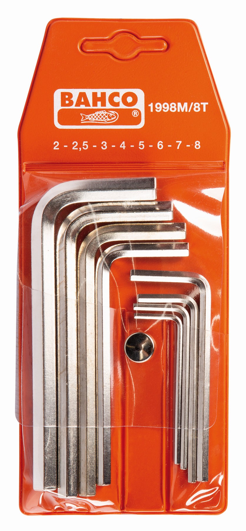 Juego de llaves hexagonales tipo allen y métricas con acabado niquelado (8 Piezas) | 1998M/8T