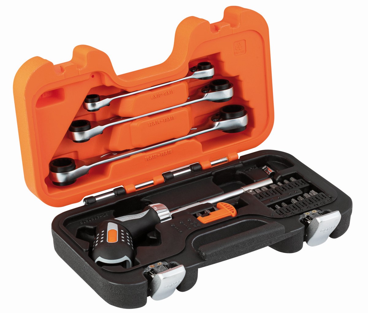 Juego de destornilladores a carraca con portapuntas de 1/4