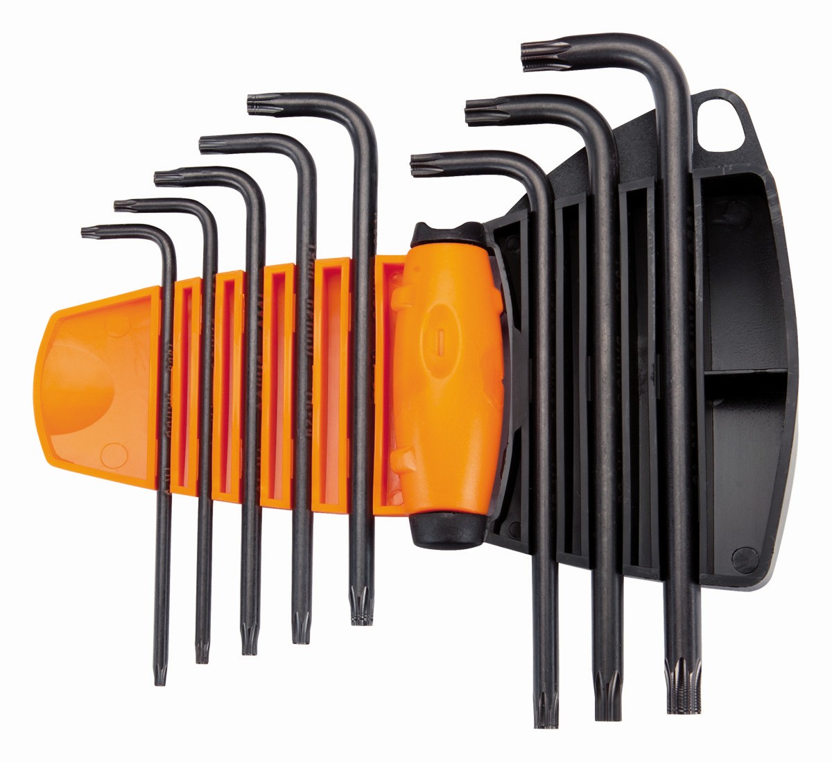 Juego de llaves hexagonales tipo allen fosfatadas para TORX® inviolables (8 piezas) | BE-8675