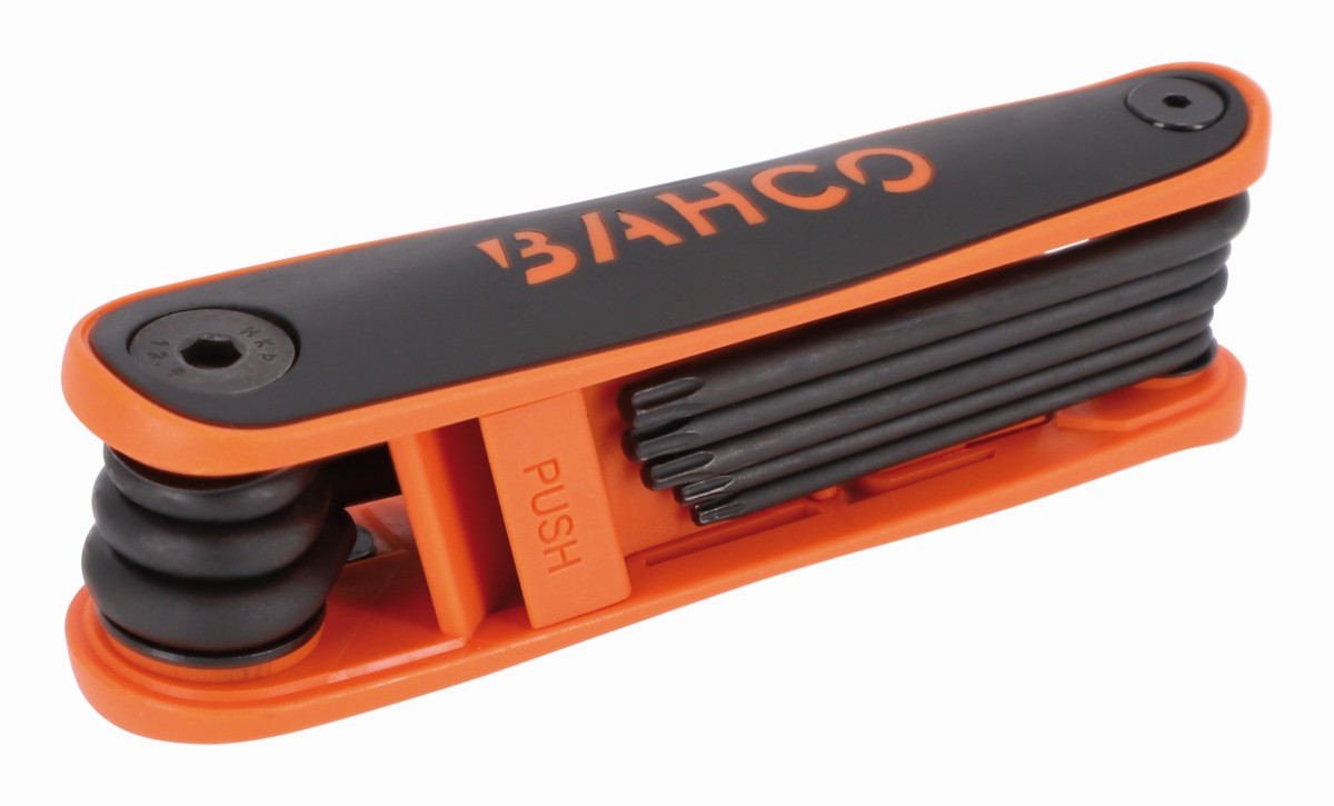 Juego de llaves hexagonales Torx en navaja con acabado fosfatado y mango suave (8 piezas) | BE-8975B