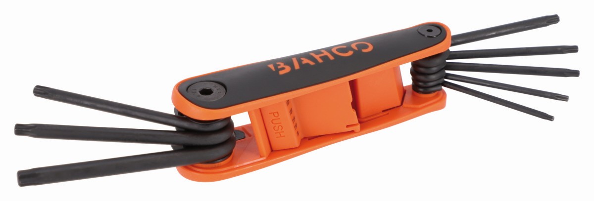 Juego de llaves hexagonales Torx en navaja con acabado fosfatado y mango suave (8 piezas) | BE-8975B