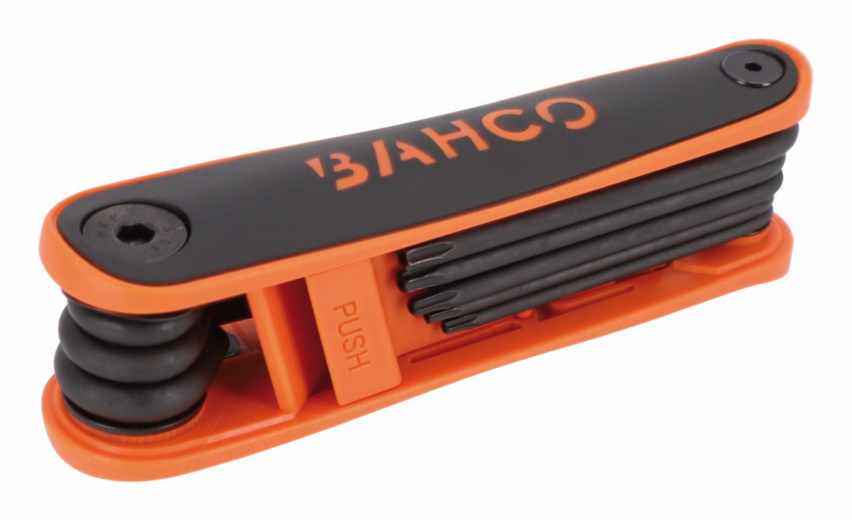 Juego de llaves hexagonales tipo allen en navaja TORX® con acabado fosfatado y botón (8 piezas) | BE-8976B