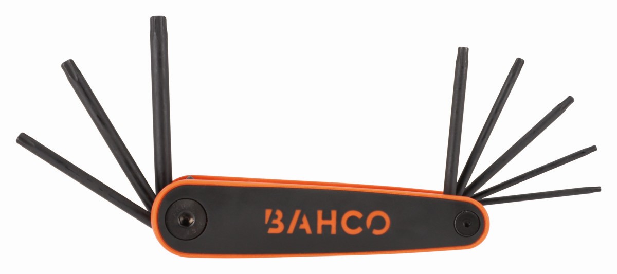 Juego de llaves hexagonales tipo allen en navaja TORX® con acabado fosfatado y botón (8 piezas) | BE-8976B