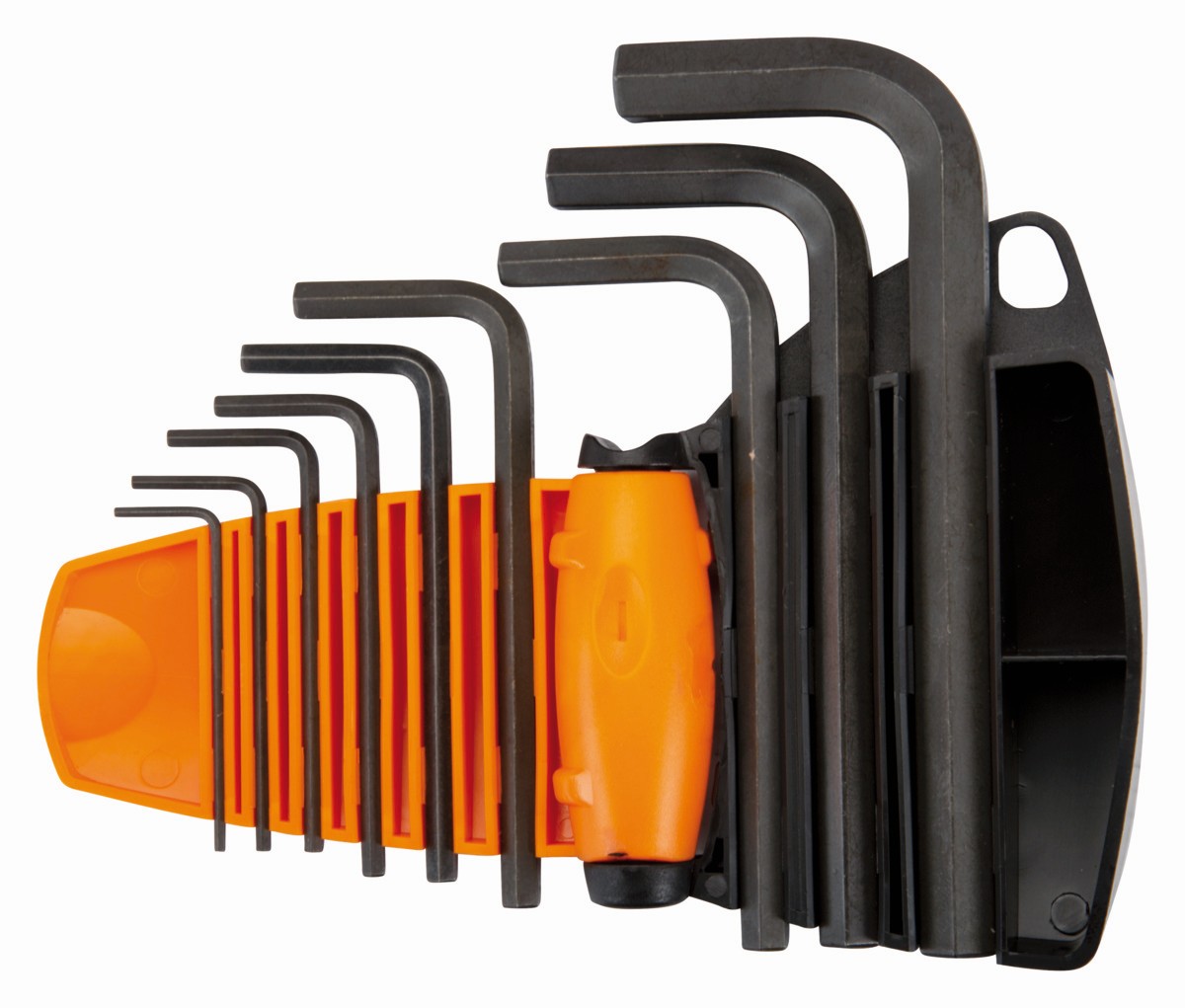 Juego de llaves hexagonales tipo allen métricas con soporte bi-componente compacto (9 piezas) | BE-9578