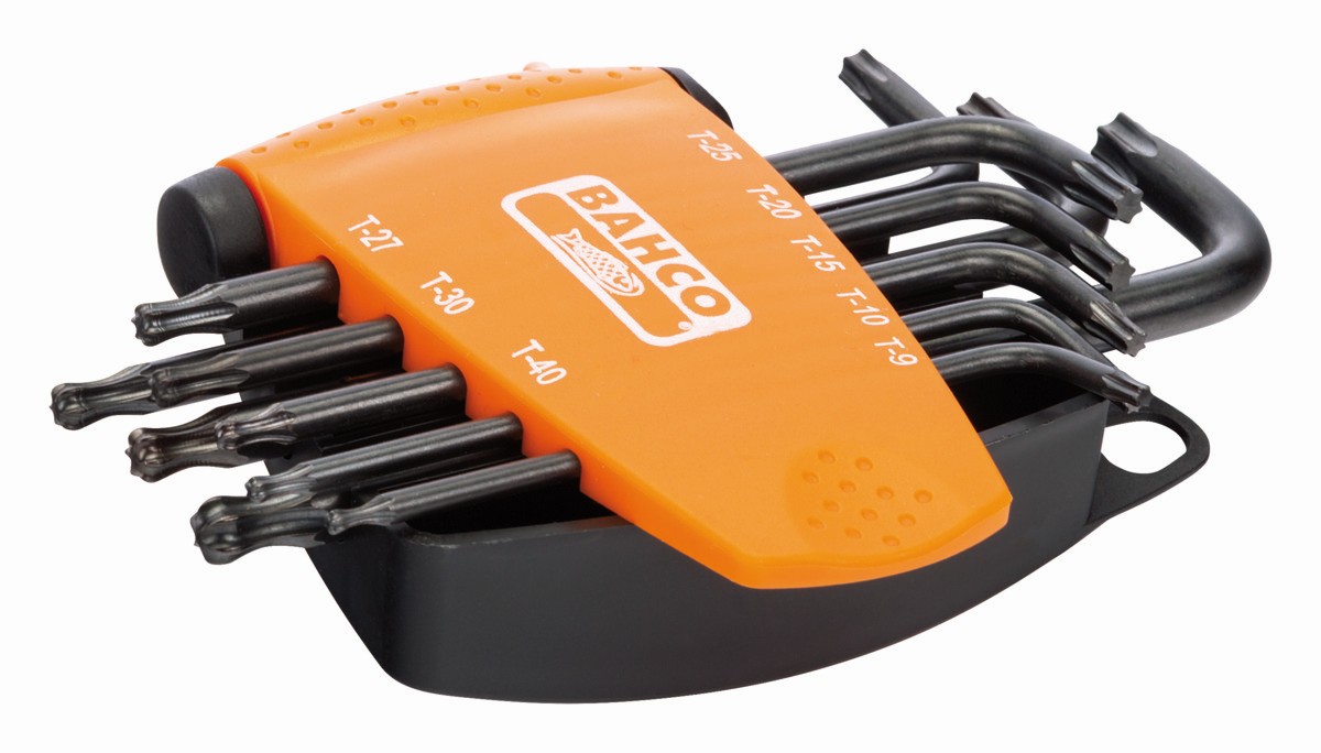 Juego de llaves hexagonales tipo allen TORX® con bola y fosfatadas (8 piezas) | BE-9675