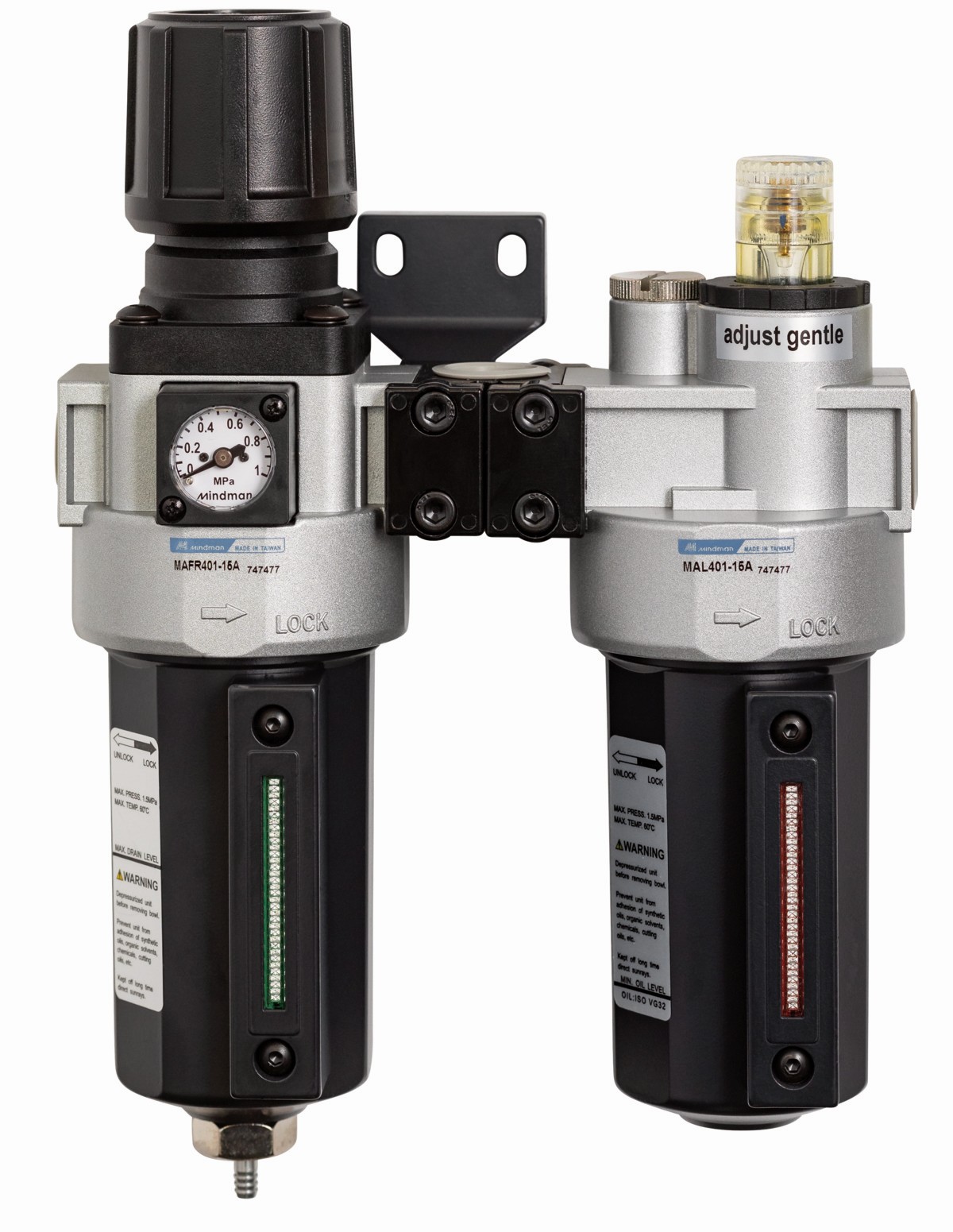 Unidad de filtro regulador y lubricador de 1/2