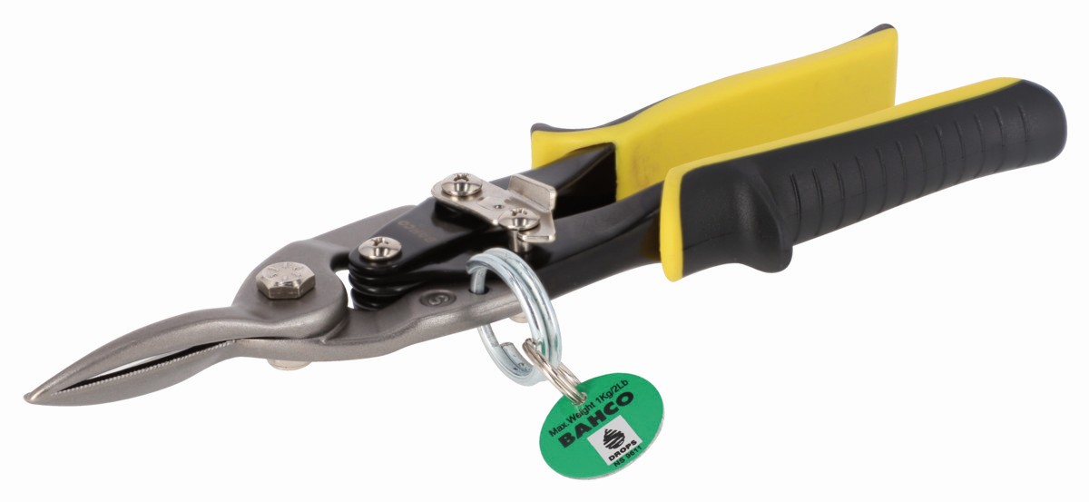 Cizalla de Aviación de Corte Recto con Mayor Potencia por Acción de Palanca y Mango de Color Amarillo Codificado hasta 1,5 mmcon Anillo de Seguridad | TAHMA421