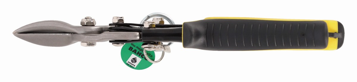 Cizalla de Aviación de Corte Recto con Mayor Potencia por Acción de Palanca y Mango de Color Amarillo Codificado hasta 1,5 mmcon Anillo de Seguridad | TAHMA421