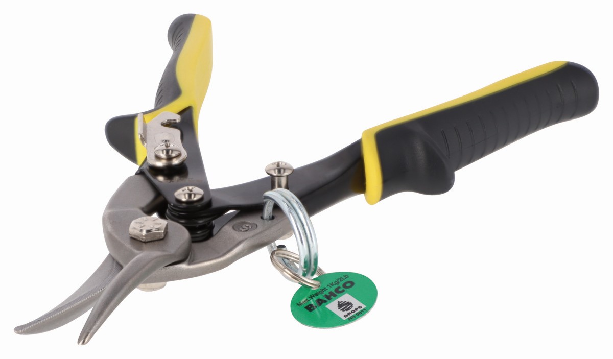 Cizalla de Aviación de Corte Recto con Mayor Potencia por Acción de Palanca y Mango de Color Amarillo Codificado hasta 1,5 mmcon Anillo de Seguridad | TAHMA421