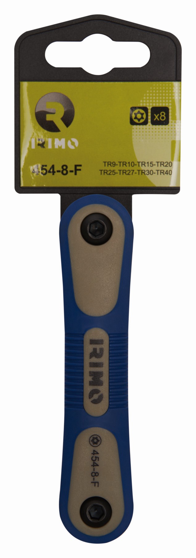 Juego de 9 llaves acodadas pavonadas con punta Torx inviolable en estuche plegable | 454-8-F