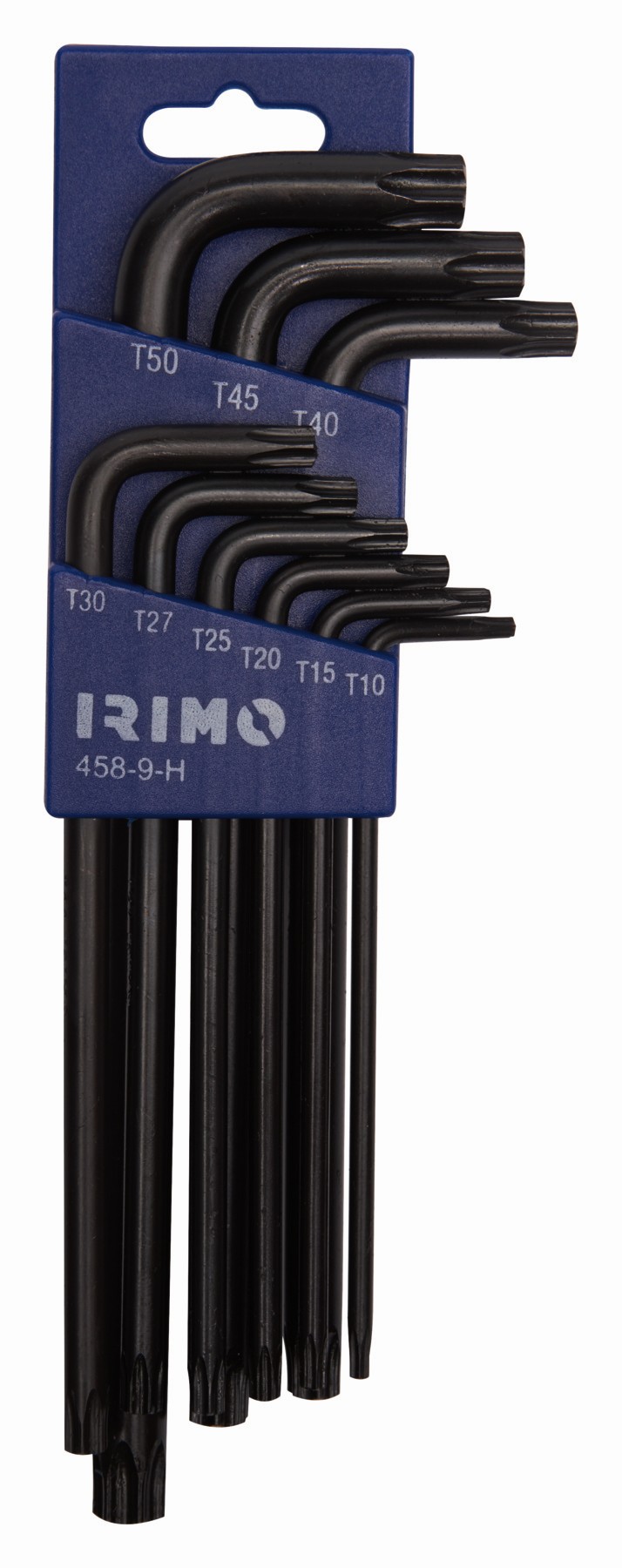 Juego de llaves acodadas pavonadas con punta Torx, 9 piezas | 458-9-H