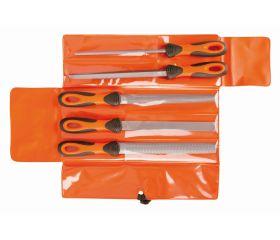 Juego de limas ERGO™ con escofina de media caña, picado entrefino de 200 mm - cinco unidades | 1-477