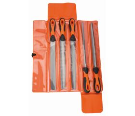 Juego de limas ERGO™ con escofina de media caña, picado entrefino de 250 mm - cinco unidades | 1-477-10-2-2