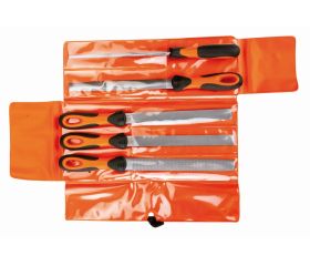 Juego de limas ERGO™, con escofina de media caña, corte basto, 200 mm: 5 unidades | 1-479