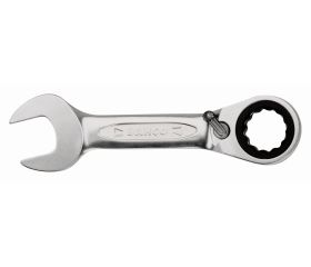 Llaves combinadas de carraca Stubby métricas con acabado cromado | 10RM