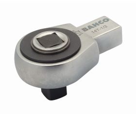 Cabeza intercambiable con cuadradillo pasante de carraca con conector rectangular | 9/14/24/27T