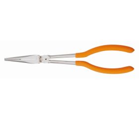 Alicates de boca semirredonda extralargos con mangos recubiertos de PVC y acabado pulido fino | 158-N