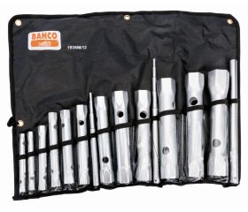 Juego de llaves de tubo de dos bocas tubulares métricas con acabado cromado (12 piezas) | 1936M/12