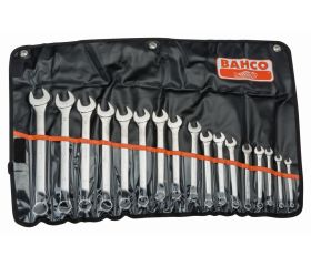 Juego de llaves combinadas acodadas métricas (17 piezas/estuche) | 1952M/17T