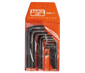 Juego de llaves hexagonales tipo allen y métricas con acabado fosfatado (11 Piezas) | 1995M/11T