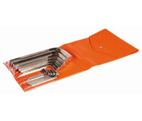 Juego de llaves hexagonales tipo allen y métricas con acabado niquelado (15 Piezas) | 1998M/15T