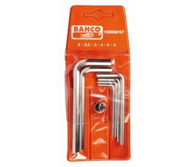 Juego de llaves hexagonales tipo allen y métricas con acabado niquelado (6 Piezas) | 1998M/