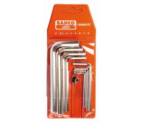 Juego de llaves hexagonales tipo allen y métricas con acabado niquelado (8 Piezas) | 1998M/8T