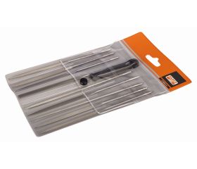 Juego de limas de aguja, picado entrefino sin mango 160 mm - 9 unidades | 2-471